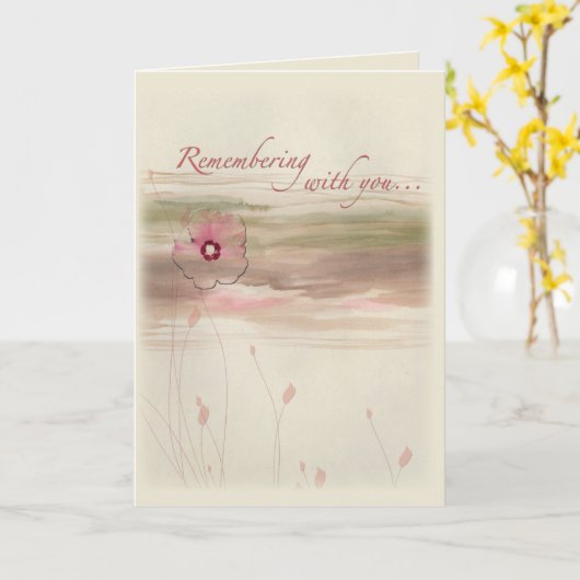 Landschaftsbild Blume Beileid Karte (Gelbe Blume)