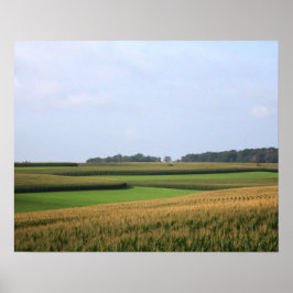 Landschaftsbild der Landschaft des ländlichen Mitt Poster