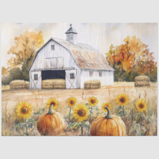 Landschaftsbild der rustikalen Herbstlandschaft Seidenpapier