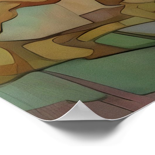 Landschaftsbild des Landes Poster (Ecke)