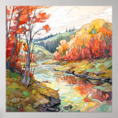 Landschaftsbild des Landes Poster (Vorne)