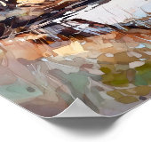 Landschaftsbild des Landes Poster (Ecke)