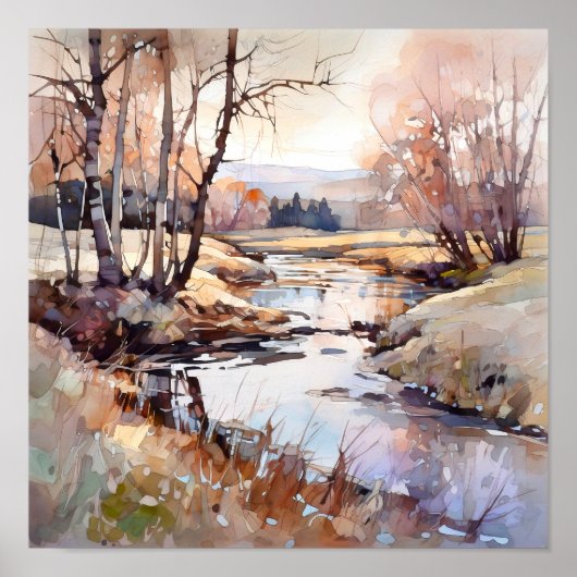 Landschaftsbild des Landes Poster (Vorne)