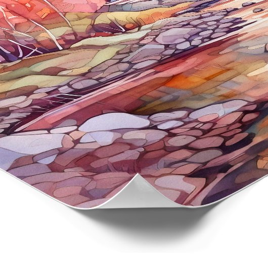 Landschaftsbild des Landes Poster (Ecke)