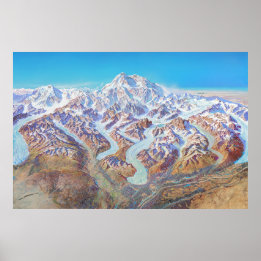 Landschaftsbild des Nationalparks Denali Poster