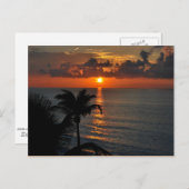 Landschaftsbild des tropischen Sonnenuntergangs (C Postkarte (Vorne/Hinten)