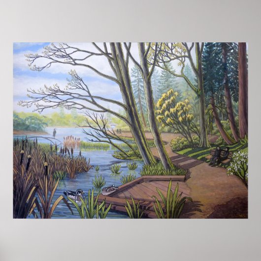 Landschaftsbild Frühling Lost Lagoon Vancouver Poster (Vorne)