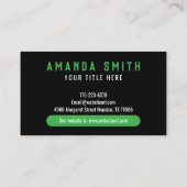 Landschaftsbild für die moderne Rasenpflege Visitenkarte (Rückseite)