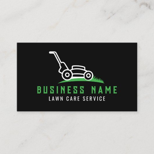 Landschaftsbild für die moderne Rasenpflege Visitenkarte (Vorderseite)
