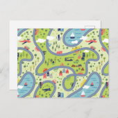 Landschaftsbild für Kinder Postkarte (Vorne/Hinten)