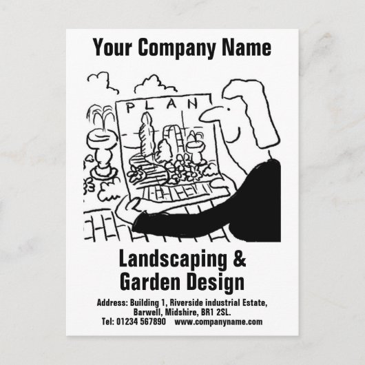 Landschaftsbild & Gartendesign Postkarte (Vorderseite)