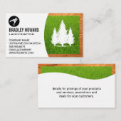 Landschaftsbild | Gras und Bäume Visitenkarte (Vorne/Hinten)