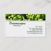 Landschaftsbild / Grüne Pflegebaum-Visitenkarte Visitenkarte (Rückseite)