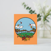 Landschaftsbild im Herbst Postkarte (Stehend Vorderseite)