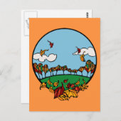 Landschaftsbild im Herbst Postkarte (Vorne/Hinten)