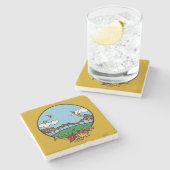 Landschaftsbild im Herbst Steinuntersetzer (Seitenansicht)