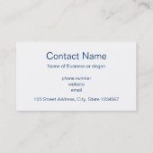 Landschaftsbild im Herbst Visitenkarte (Rückseite)