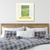 Landschaftsbild in Irland durch Fenster Leinwanddruck (Insitu (Schlafzimmer))