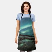 Landschaftsbild Nordlichter Schürze (Getragen)