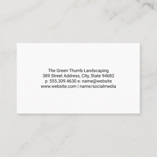 Landschaftsbild | Rasenpflegeset Visitenkarte (Rückseite)