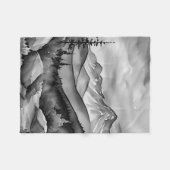 Landschaftsbild Schwarz-Weiß Fleecedecke (Vorderseite (Horizontal))