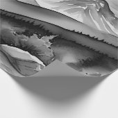 Landschaftsbild Schwarz-Weiß Geschenkpapier (Ecke)