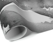 Landschaftsbild Schwarz-Weiß Geschenkpapier (Rolleneckpunkt)