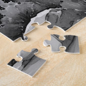 Landschaftsbild Schwarz-Weiß Puzzle (Seite)