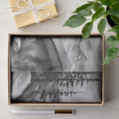 Landschaftsbild Schwarz-Weiß Seidenpapier (Geschenk)