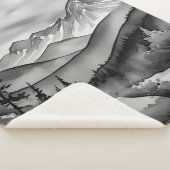 Landschaftsbild Schwarz-Weiß Sherpadecke (3/4)