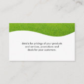 Landschaftsbild | Symbol für Rasenmäher Visitenkarte (Rückseite)