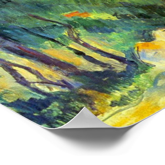 Landschaftsbild von Paul Cezanne Poster (Ecke)
