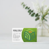 Landschaftsbild | Wirtschaftskarte Rasenmäher Visitenkarte (Stehend Vorderseite)