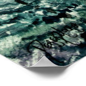 Landschaftsbirkenmalerei Poster (Ecke)