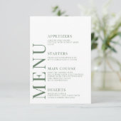 Landschaftsblatt rustikale botanische Hochzeitskar Begleitkarte (Stehend Vorderseite)