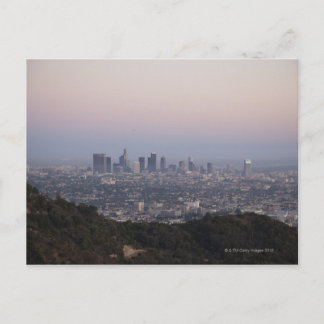 Landschaftsblick auf Wolkenkratzer, Los Angeles Postkarte