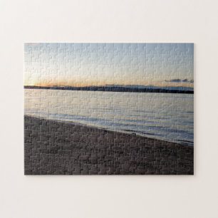 Landschaftsbrücke Sonnenaufgang Wasserspuzzpuzzle Puzzle