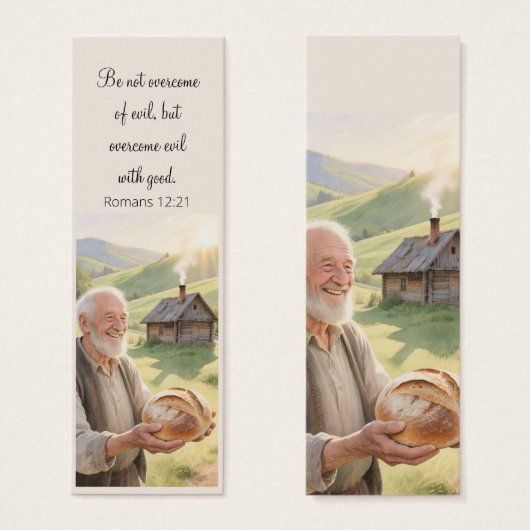 Landschaftsbuchzeichen mit motivierender Bibel aus (Vorne & Hinten)