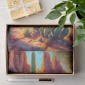 Landschaftsdekoupage der rechten Sunny Wüste Seidenpapier (Geschenk)