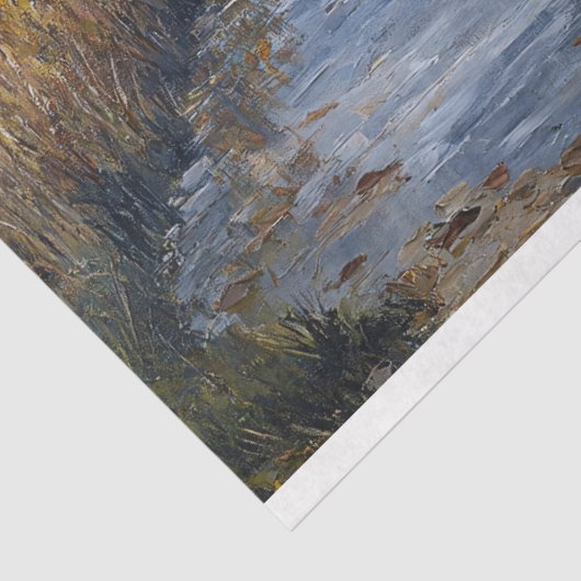 Landschaftsdekoupage der rustikalen Landwirtschaft Seidenpapier (Ausschnitt)