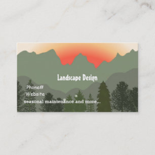 Landschaftsdesign bei Sonnenaufgang Visitenkarte