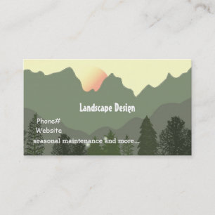 Landschaftsdesign und -pflege visitenkarte