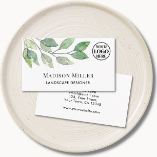 Landschaftsdesigner Grüne Logo Visitenkarte