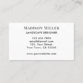 Landschaftsdesigner Grüne Logo Visitenkarte (Rückseite)