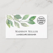 Landschaftsdesigner Grüne Logo Visitenkarte (Vorderseite)