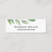 Landschaftsdesigner Grüne Mini Visitenkarte (Vorderseite)