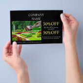 Landschaftsdesigner-Rasenpflege-Landschaft Flyer (Handgriff)