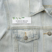 Landschaftsdesigner Wasserfarbenarbeiter Namensschild (Beispiel)