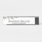 Landschaftsdesigner Wasserfarbenarbeiter Schreibtischnamensplakette (Vorderseite )