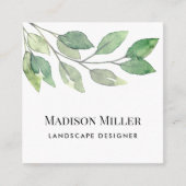 Landschaftsdesigner Wasserfarbenwelt Quadratische Visitenkarte (Vorderseite)